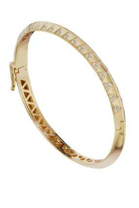 Knife Edge Diamond Bangle