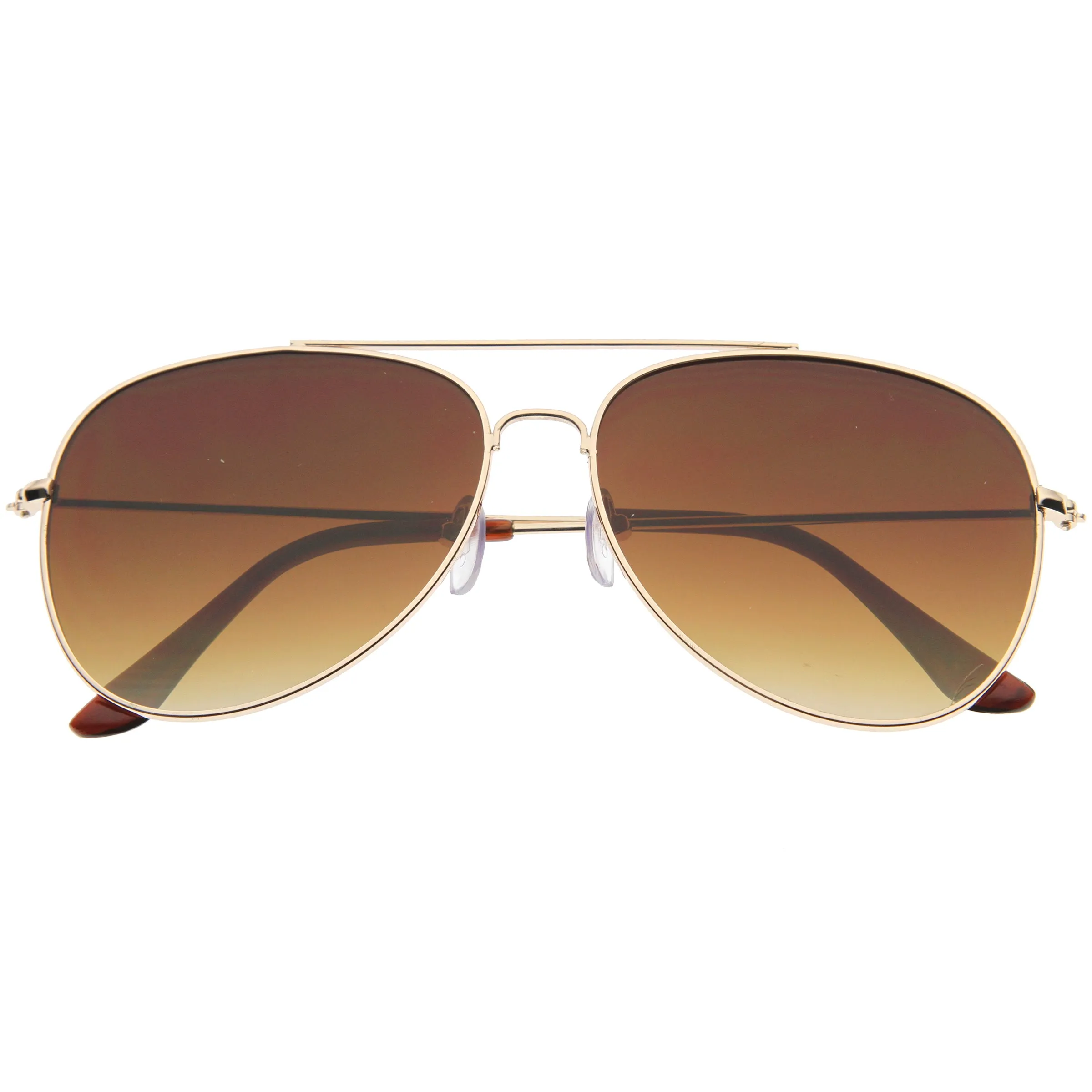 Large Modern Flat Front Metal Aviator Sunglasses A183