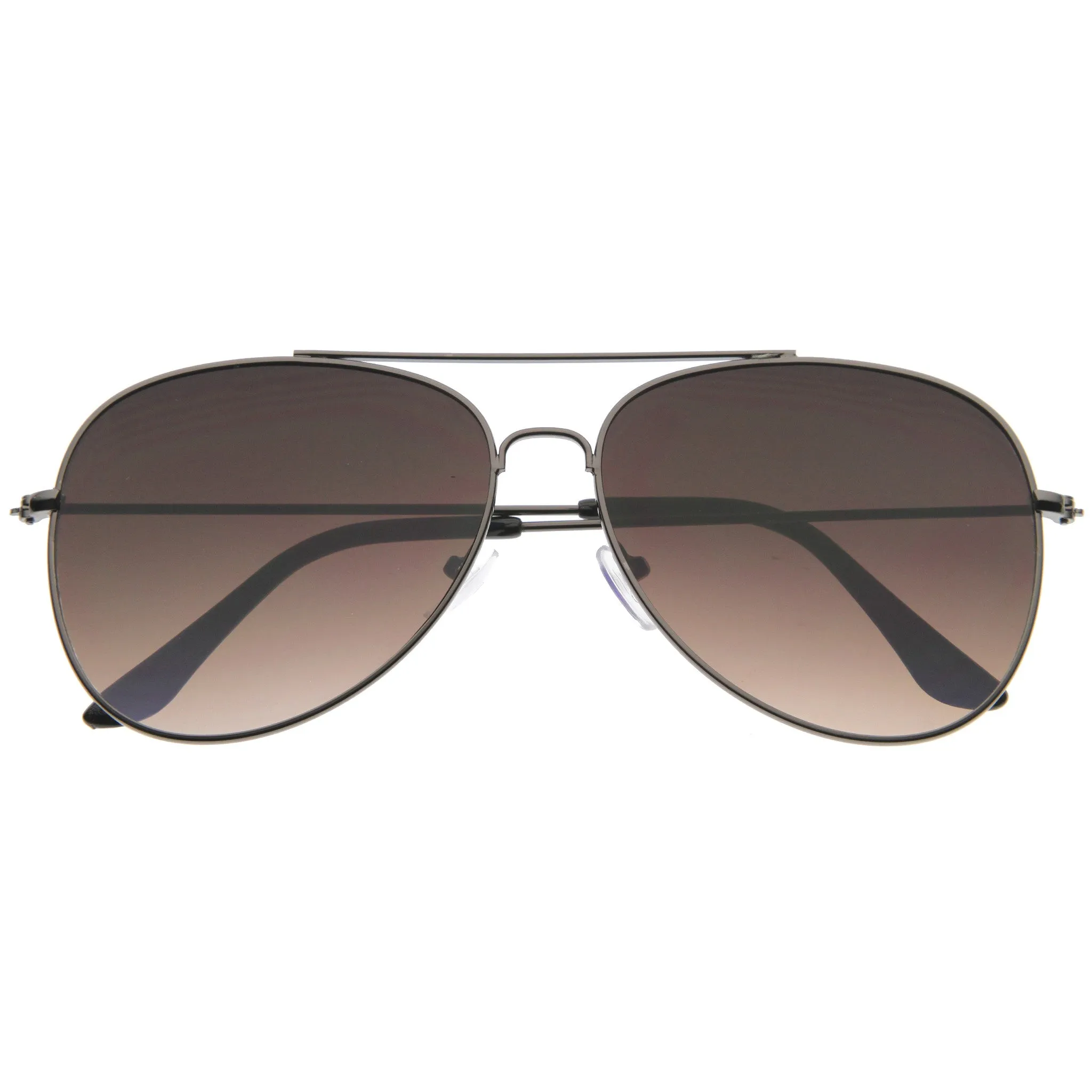 Large Modern Flat Front Metal Aviator Sunglasses A183