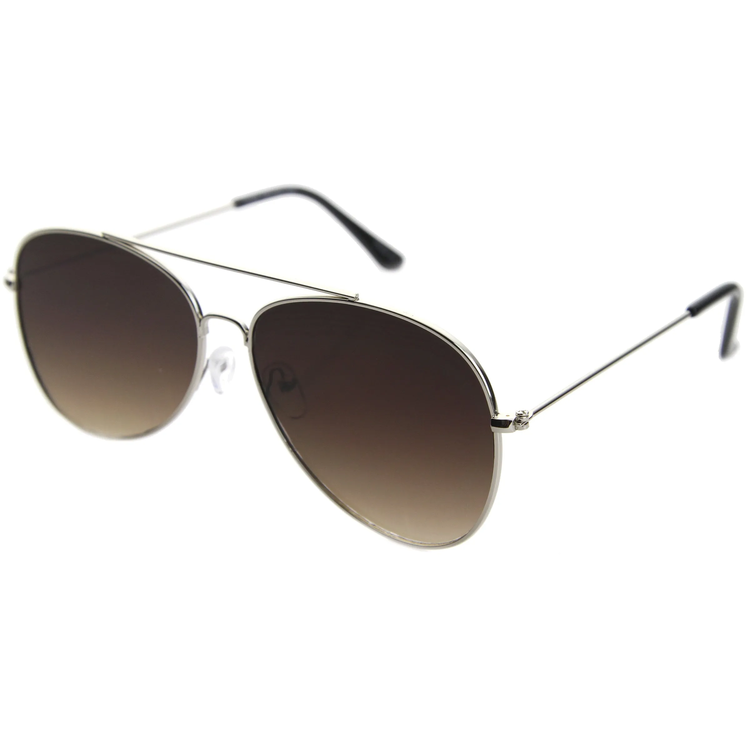 Large Modern Flat Front Metal Aviator Sunglasses A183