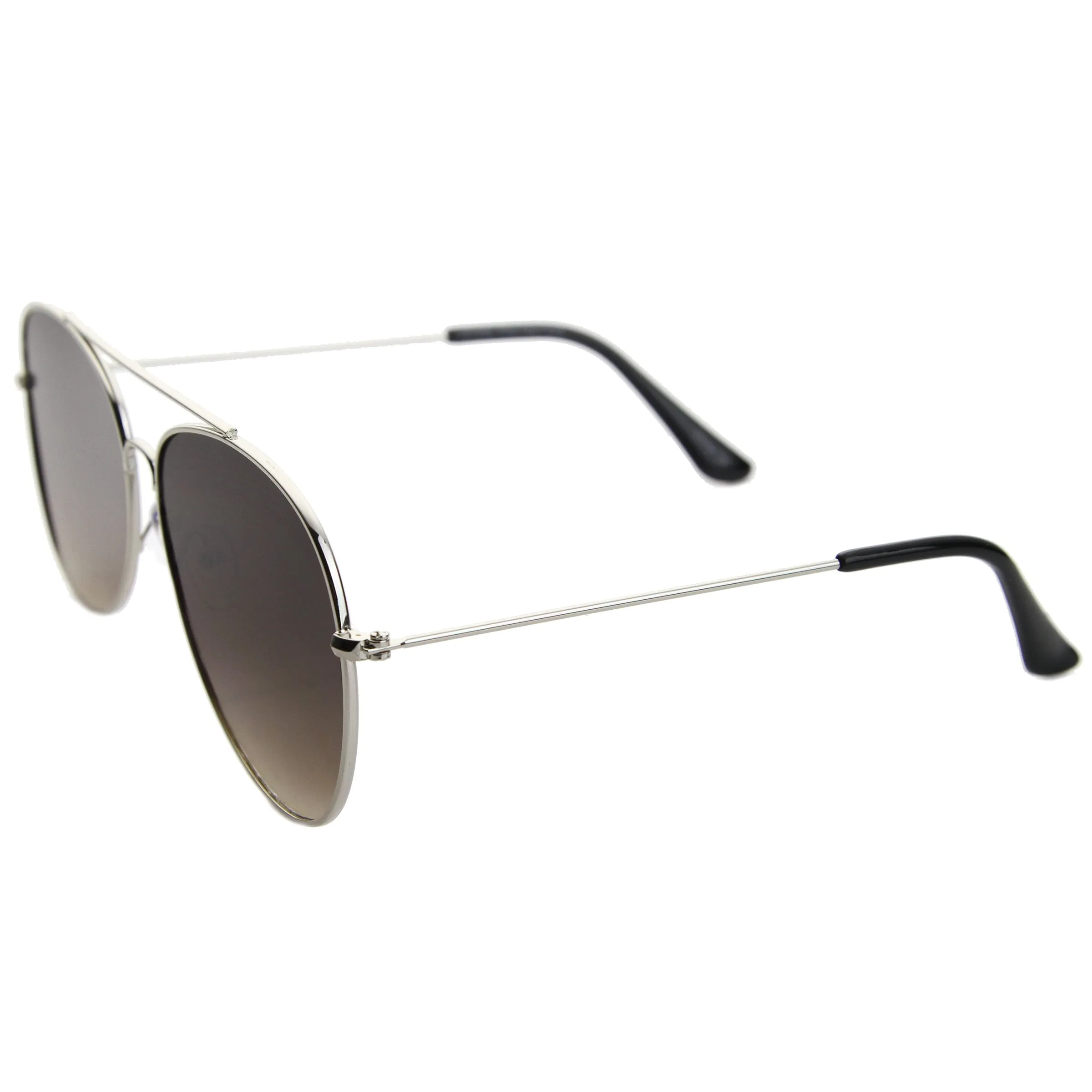 Large Modern Flat Front Metal Aviator Sunglasses A183