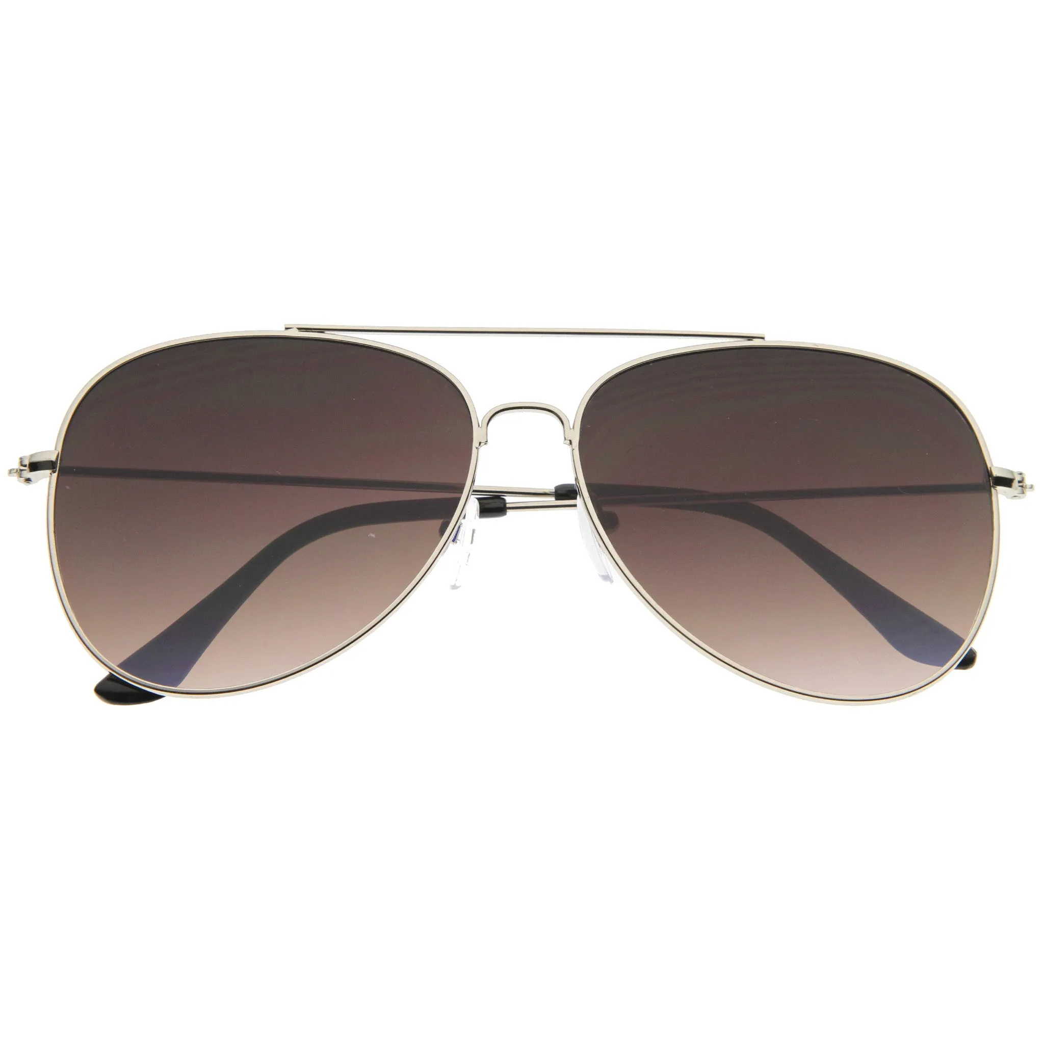Large Modern Flat Front Metal Aviator Sunglasses A183