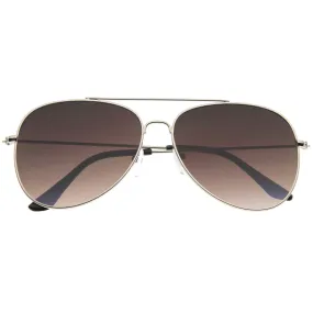 Large Modern Flat Front Metal Aviator Sunglasses A183