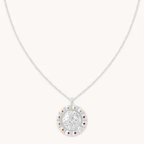Leo Bold Zodiac Pendant Necklace in Silver