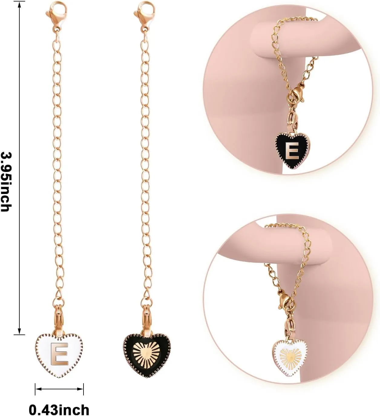 Letter Charm Accessories for Stanley Cup – Cute 2-Piece Set for 20, 30, and 40 oz Tumblers with Handle, Perfect for Women and Girls