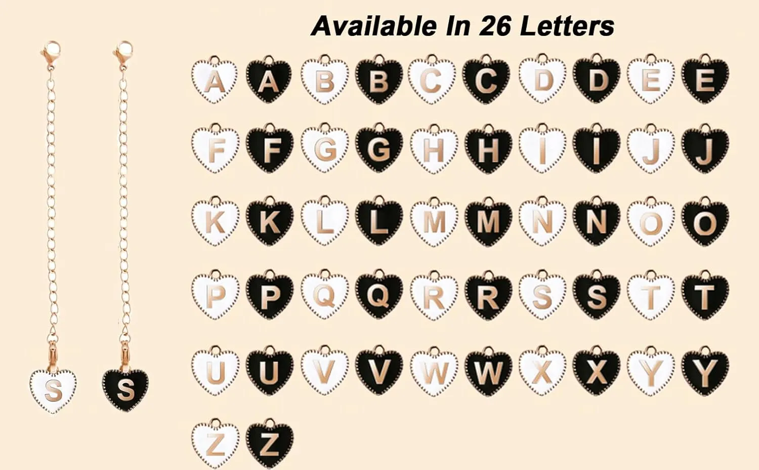 Letter Charm Accessories for Stanley Cup – Cute 2-Piece Set for 20, 30, and 40 oz Tumblers with Handle, Perfect for Women and Girls