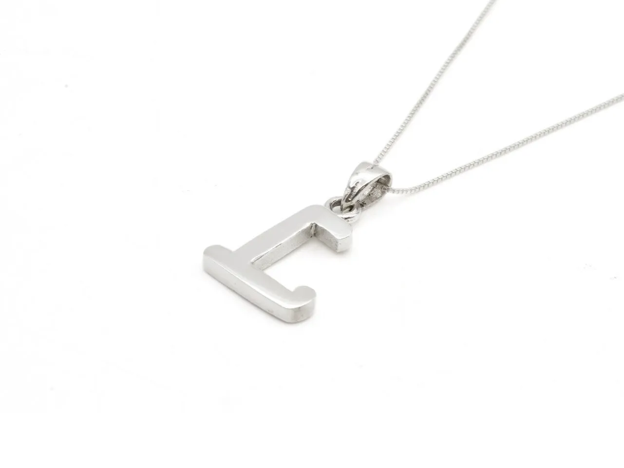 Letter L Pendant - Alphabet Letter Necklace - Capital L Necklace