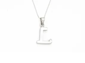 Letter L Pendant - Alphabet Letter Necklace - Capital L Necklace