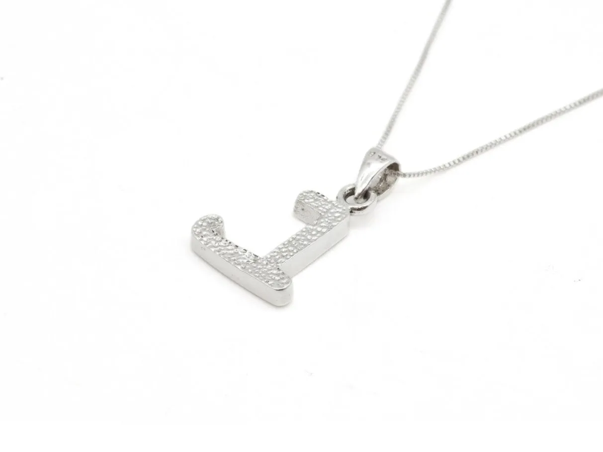 Letter L Pendant - Alphabet Letter Necklace - Capital L Necklace