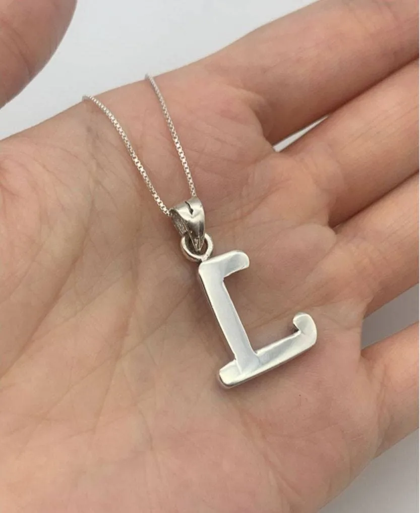 Letter L Pendant - Alphabet Letter Necklace - Capital L Necklace