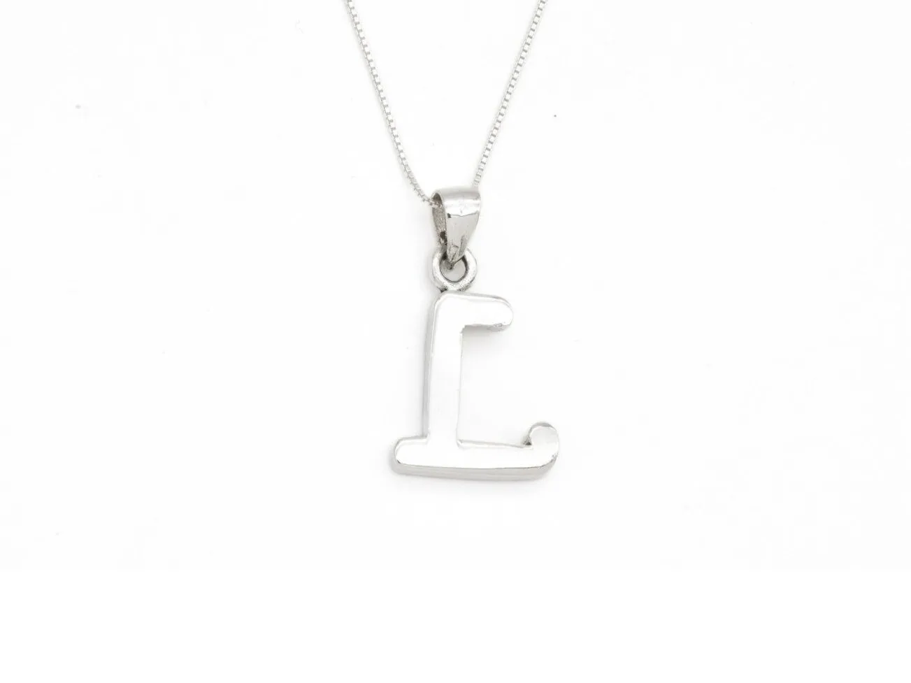 Letter L Pendant - Alphabet Letter Necklace - Capital L Necklace