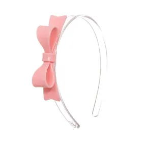 Lilies & Roses Bowtie Headband - Pink