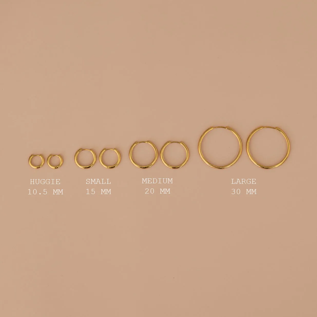 Medium Hoop Earrings in Gold