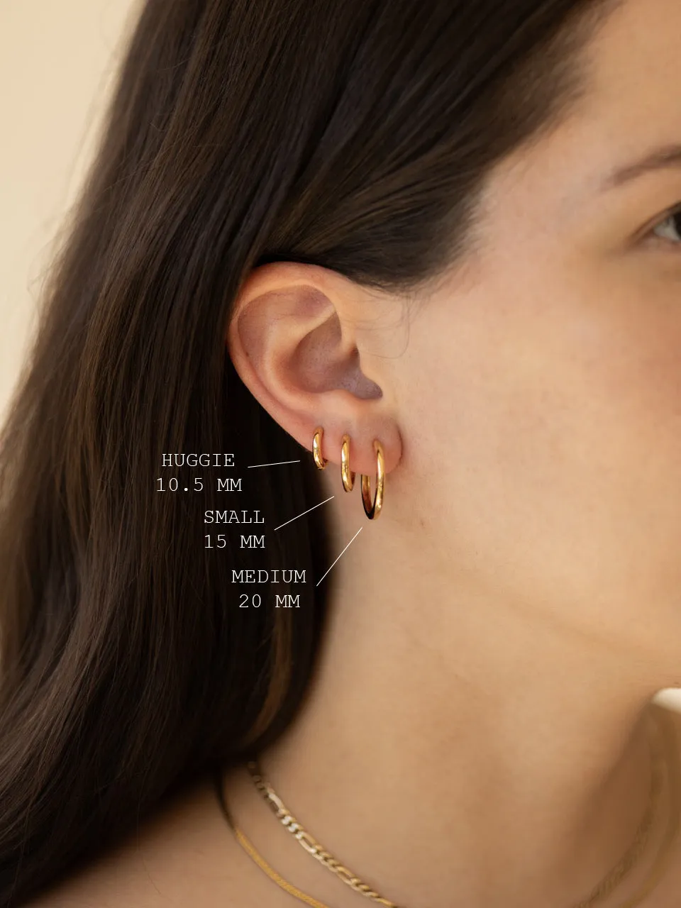 Medium Hoop Earrings in Gold