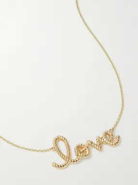 Medium Love 14kt gold necklace