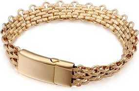 Men Stainless Steel Bracelets, Mesh Bracelet Link Bracelets 220x14.5mm