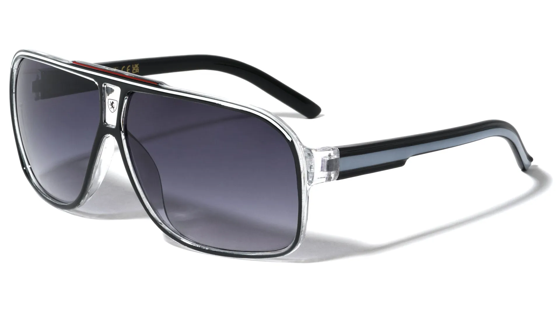 Men's Retro Pilot Sunglasses Khan Vintage Sports Designer Shades with UV400