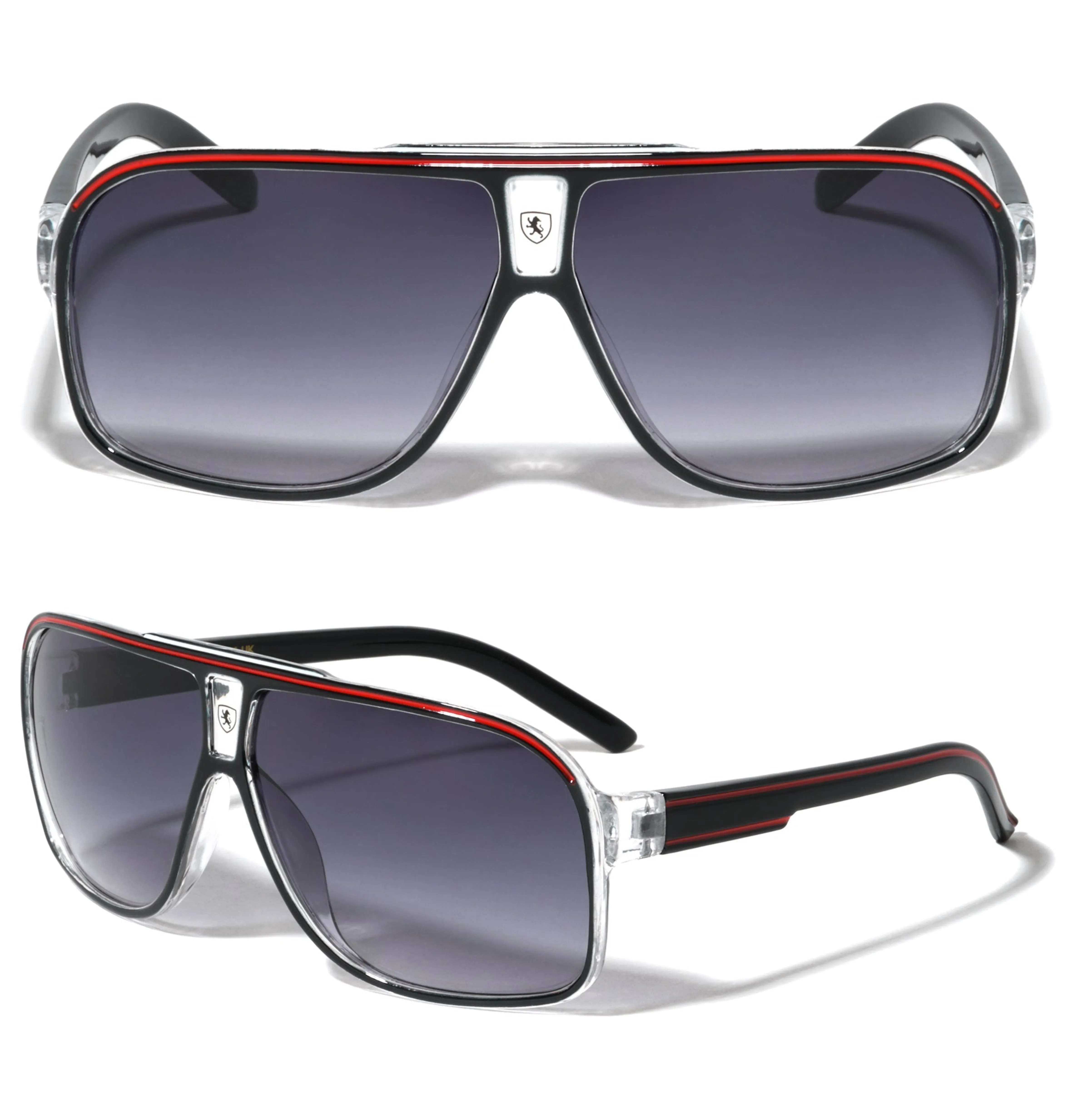 Men's Retro Pilot Sunglasses Khan Vintage Sports Designer Shades with UV400