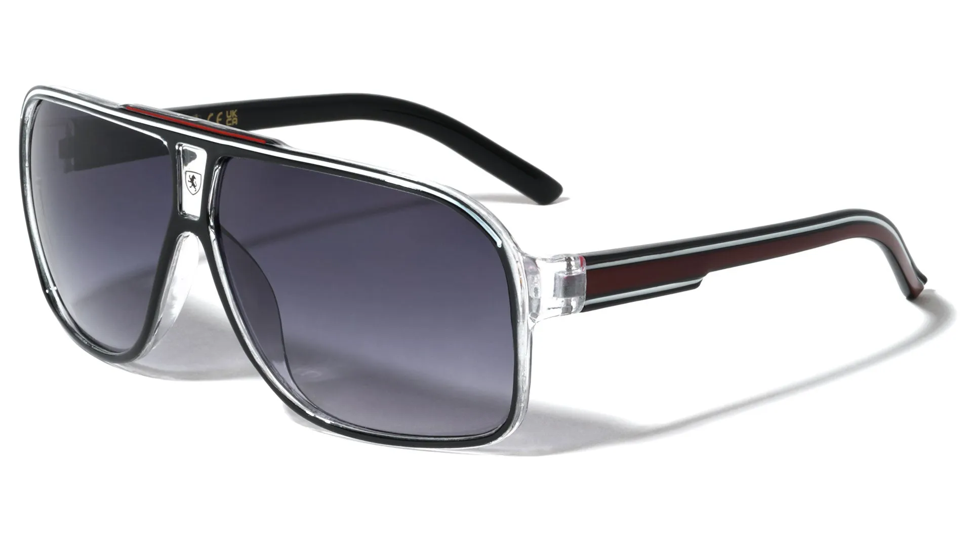 Men's Retro Pilot Sunglasses Khan Vintage Sports Designer Shades with UV400