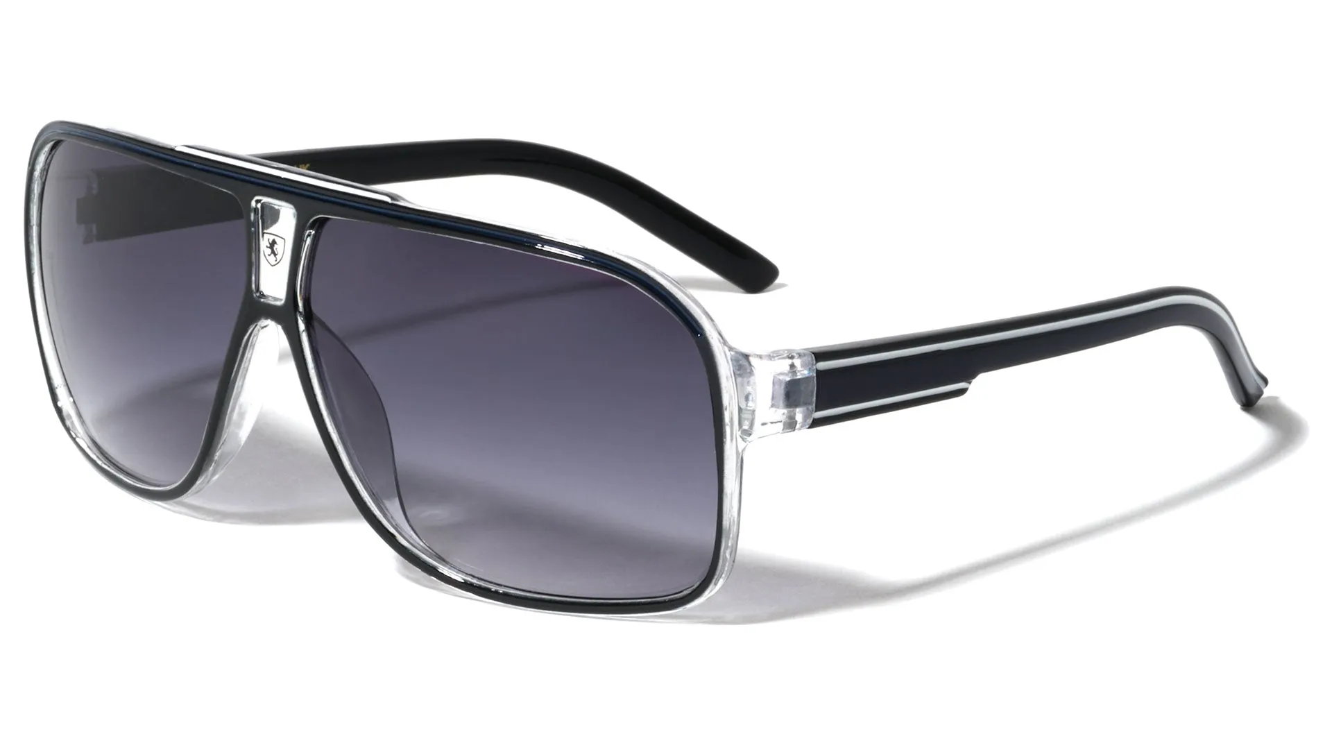 Men's Retro Pilot Sunglasses Khan Vintage Sports Designer Shades with UV400