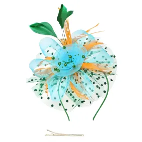 Mesh Feathers Hair Clip Tea Party ladies Hat For Women Wedding Flower Cocktail Hairwear hairbands Headband makeup hairband