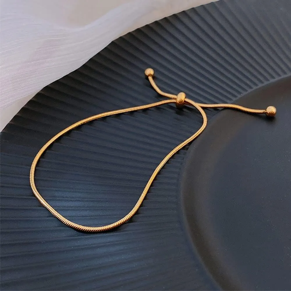 MIFYNN Ankle Bracelets for Women Waterproof Adjustable Stainless Steel Chain Anklet Bracelet for Women Vintage Fashion Simple Thin Chain Anklet Female Foot Summer Beach Jewelry Gift