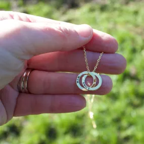 Mother's Day Gold Personalised Ring Necklace
