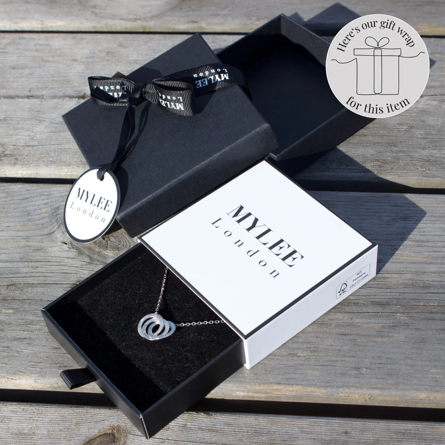 Mother's Day Gold Personalised Ring Necklace