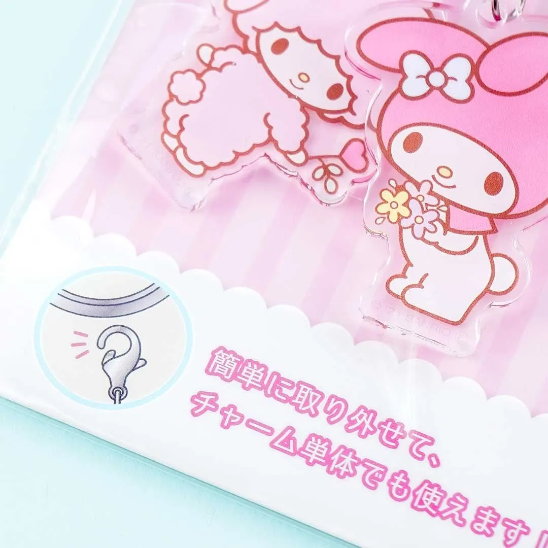My Melody Friends Triple Charm Acrylic Keychain