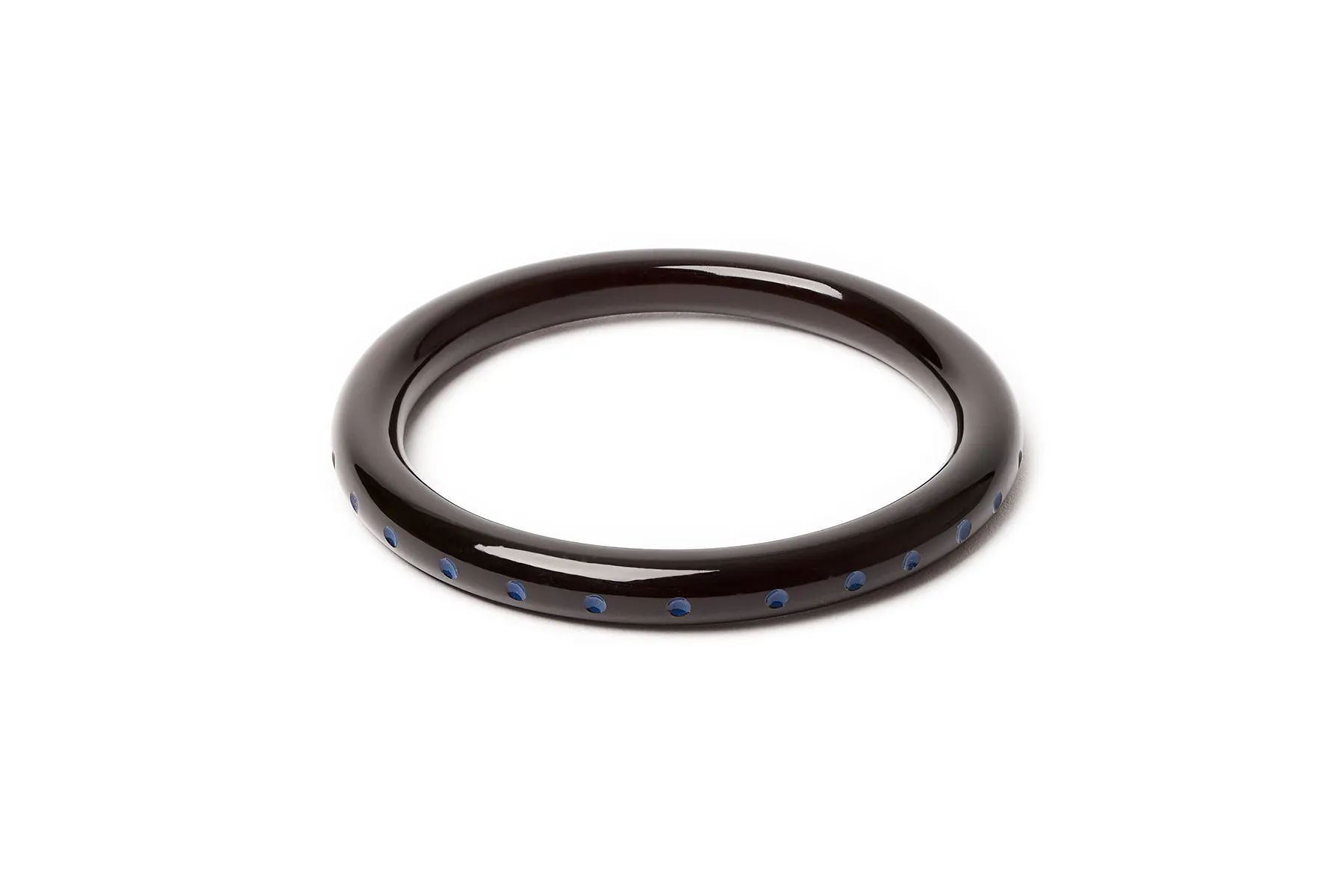 Narrow Black Bristol Blue Duchess Bangle