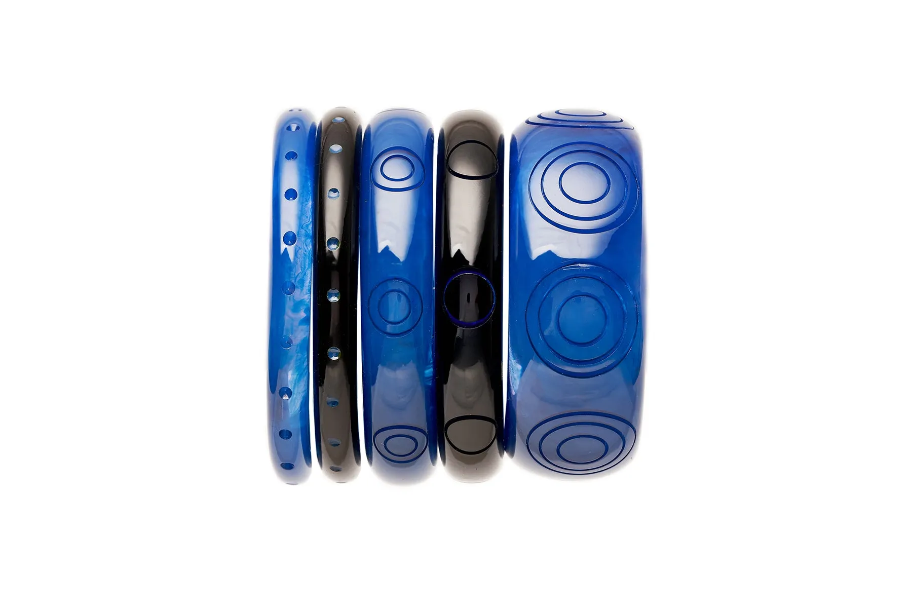 Narrow Black Bristol Blue Duchess Bangle