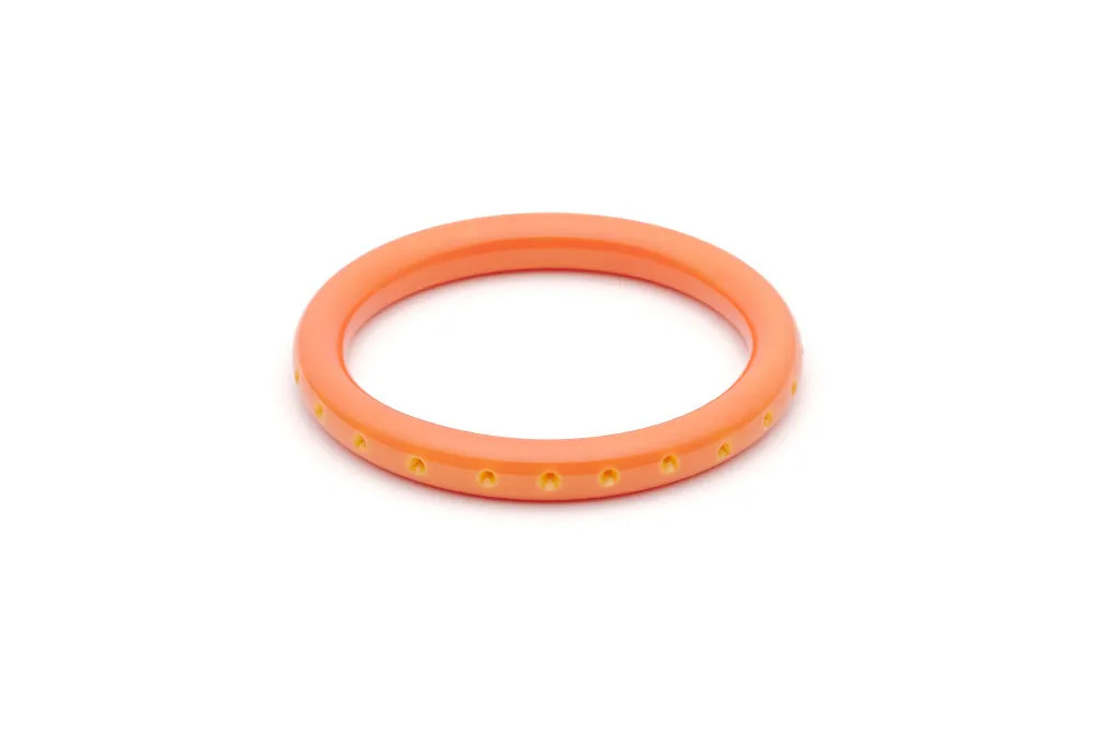 Narrow Freesia Carved Bangle