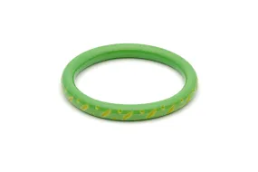 Narrow Lime Carved Duchess Bangle