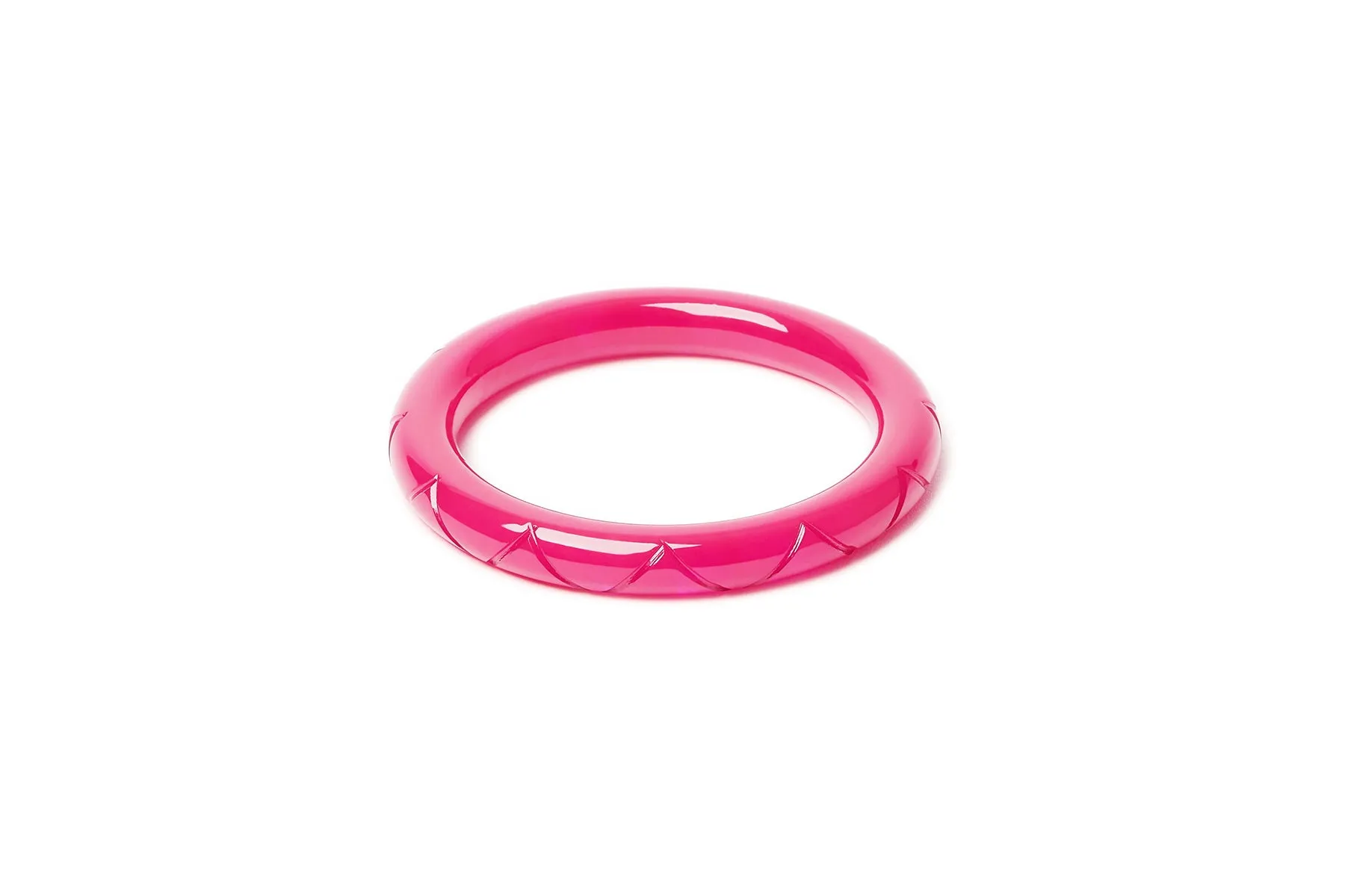 Narrow Magenta Fakelite Maiden Bangle