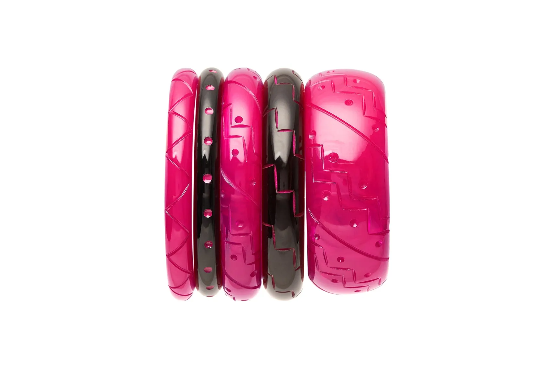 Narrow Magenta Fakelite Maiden Bangle