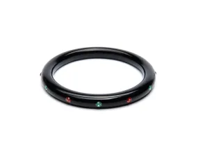 Narrow Musta Atomic Snowflake Bangle