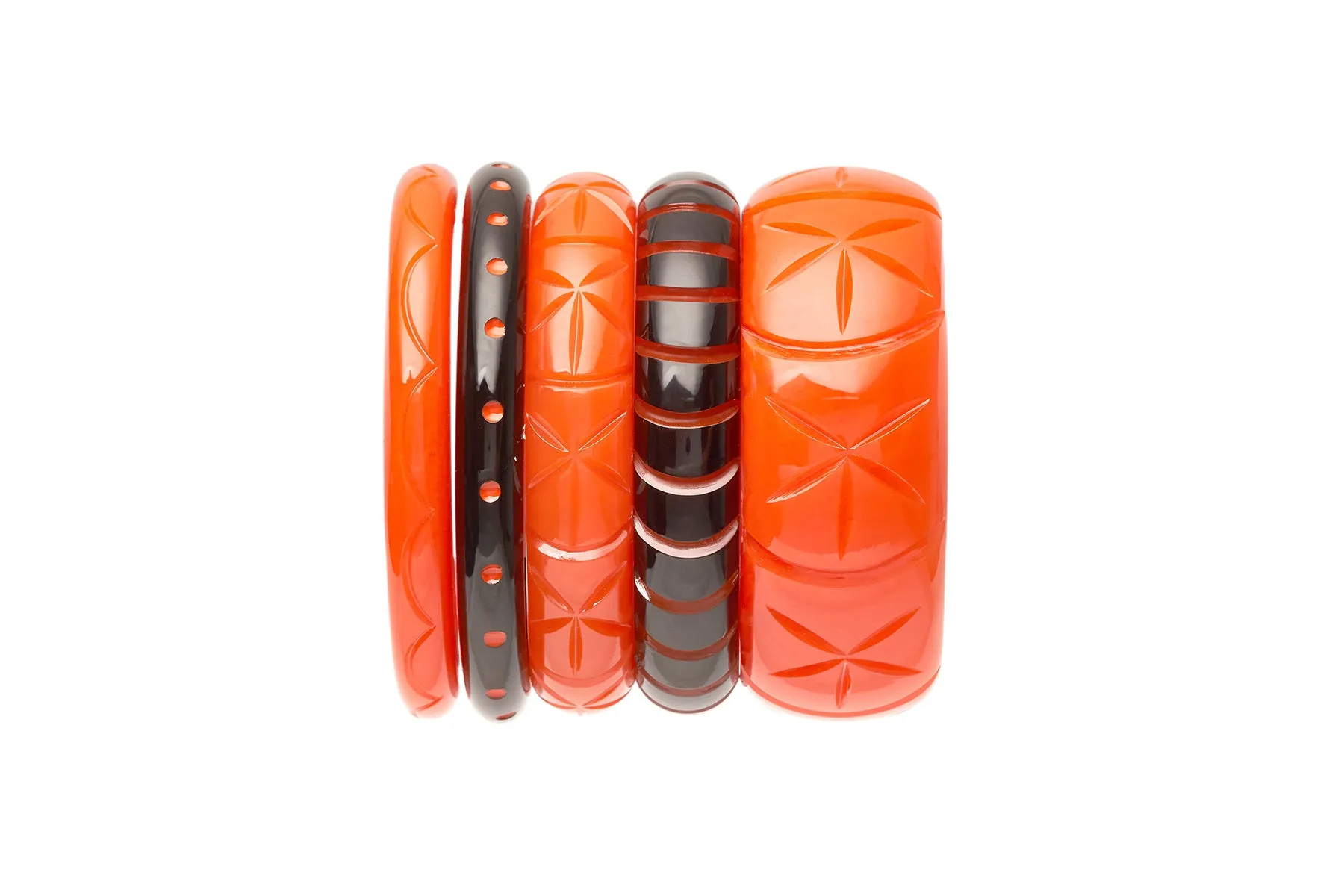Narrow Paprika Fakelite Maiden Bangle