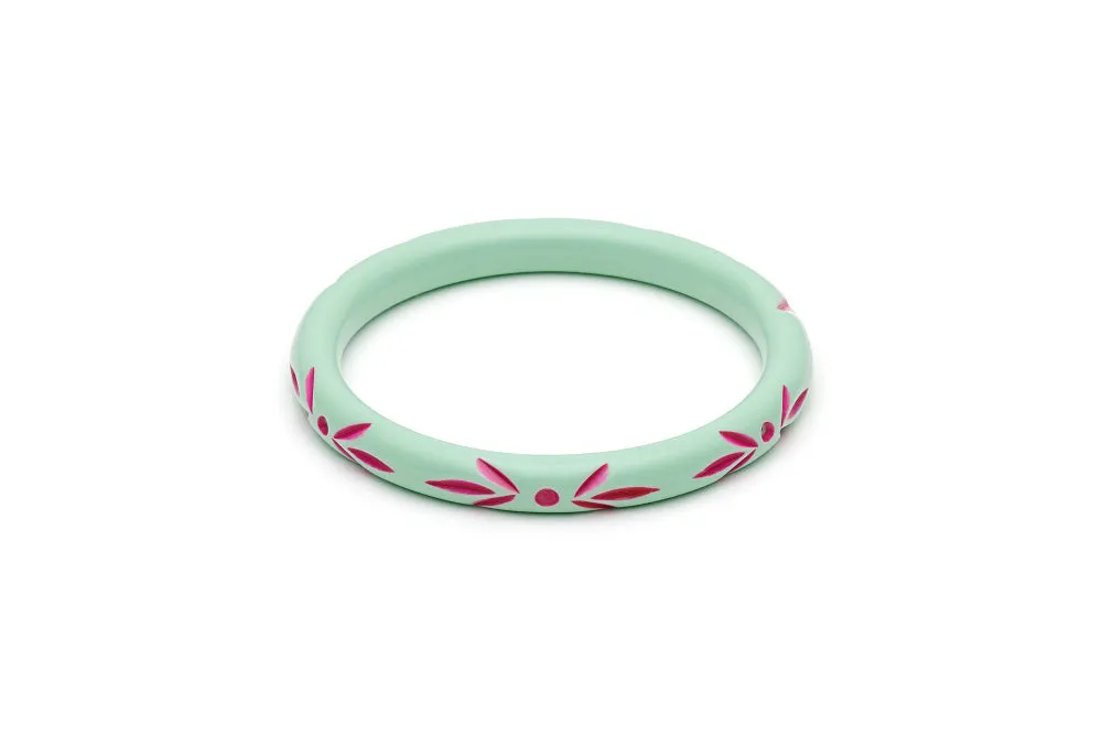Narrow Parrot Carved Bangle