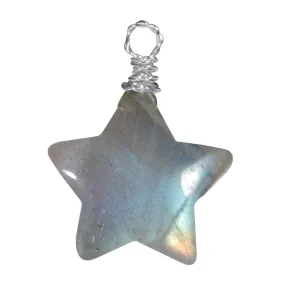Natural Labradorite Necklace for Women - Dainty Labradorite Healing Stones Star Necklace, Handmae Gemstone Pendant Necklace Jewelry Birthday and Mother's Day Gifts for Her