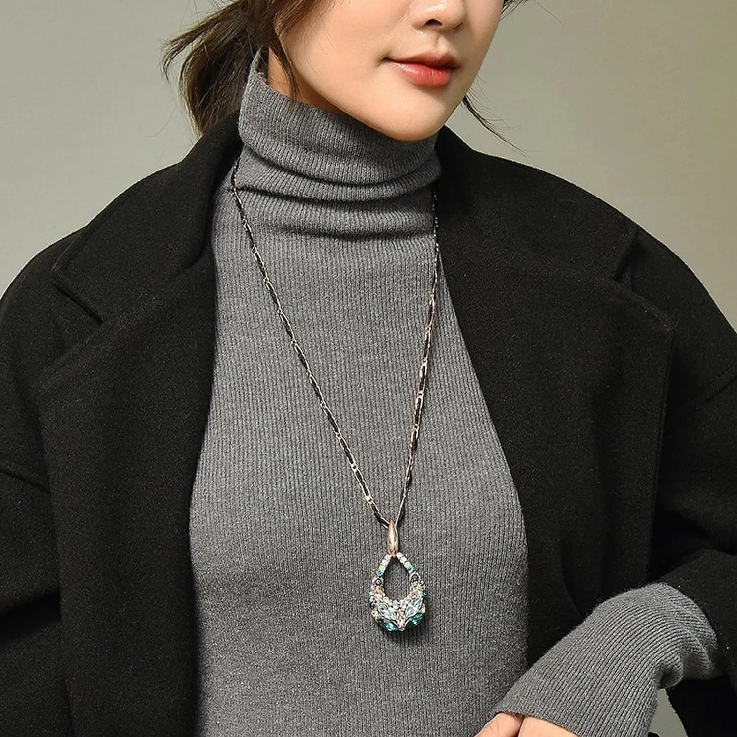 Necklaces for Women Silver Cross Heart Pendant Cubic Zirconia Necklace Cute Letter Initial Necklaces Handmade Necklaces Jewelry Gifts Womens 925 Sterling Silver Necklace Dainty Gold Necklace