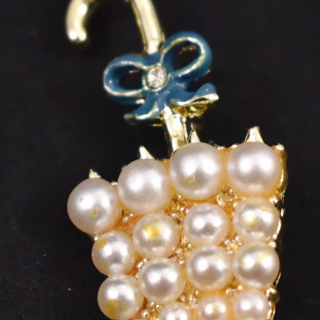 Pearl Umbrella Brooch