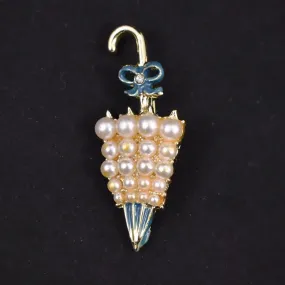 Pearl Umbrella Brooch