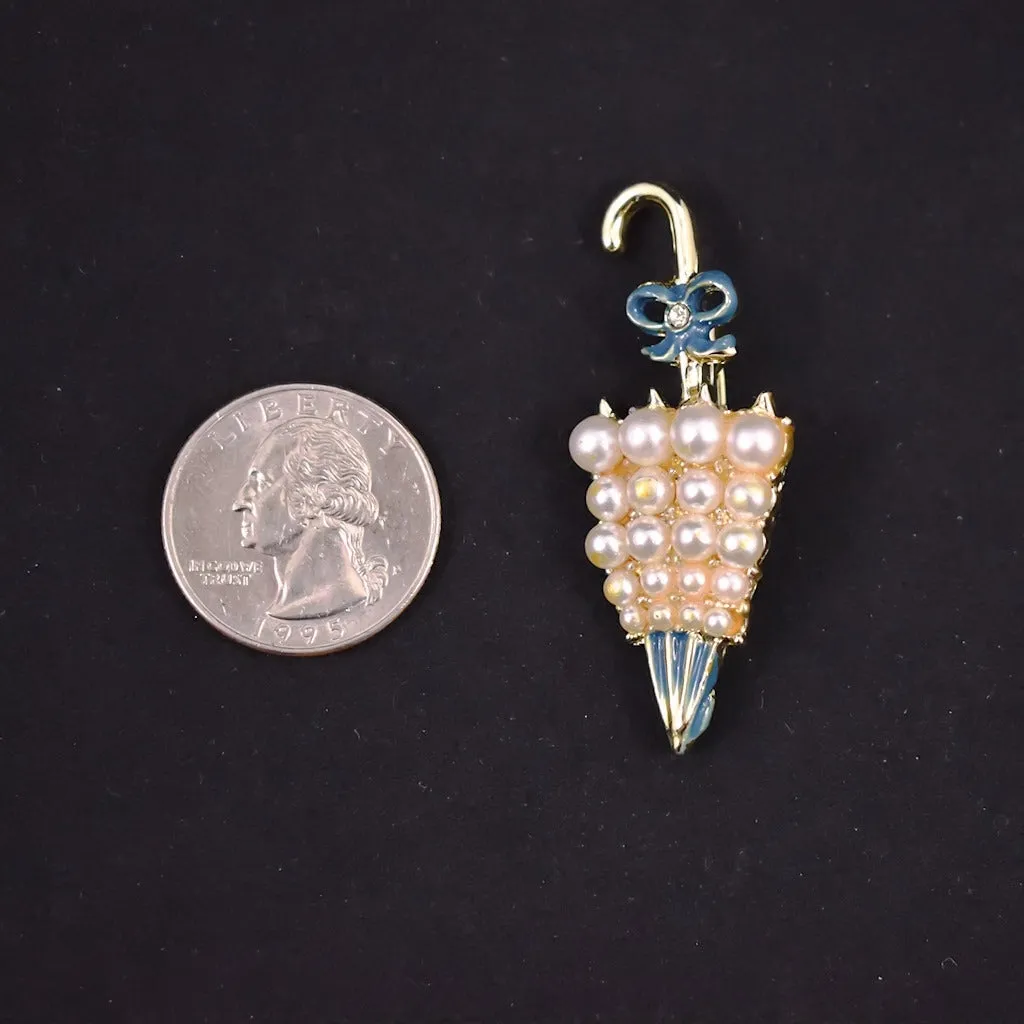 Pearl Umbrella Brooch