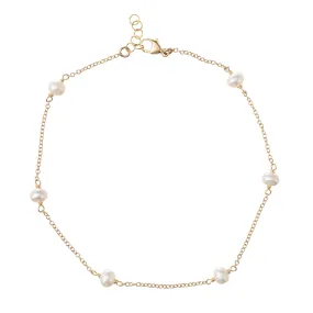 Pearls on Chain Anklet