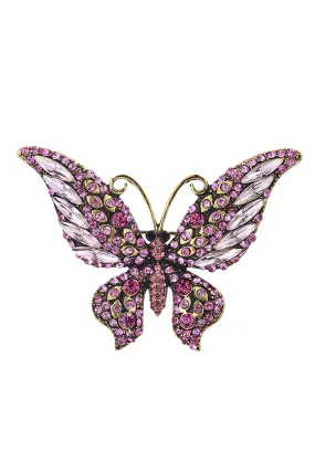 Pink Butterfly Pin Brooch