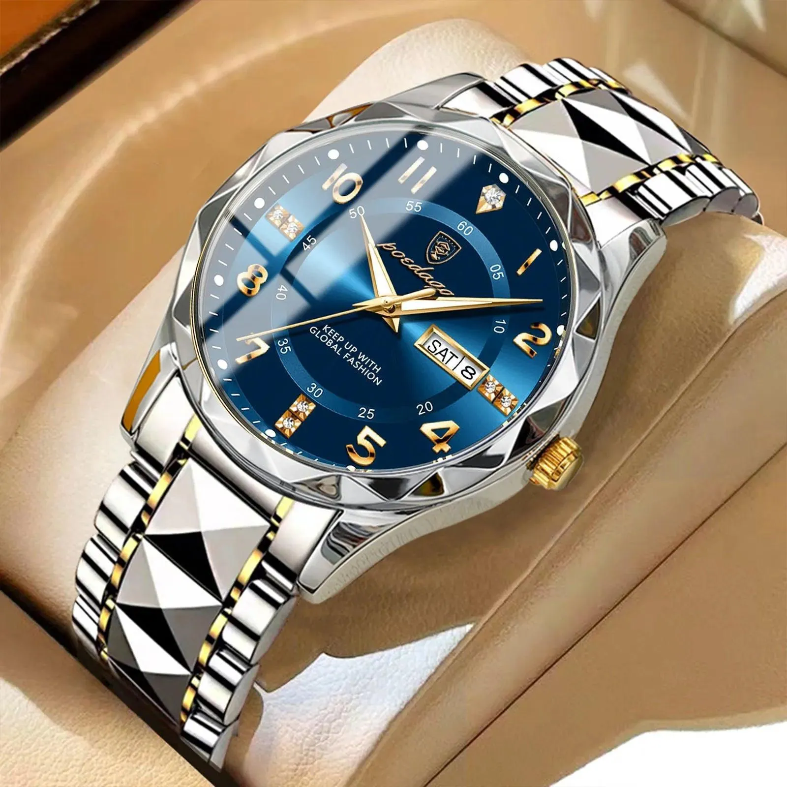 POEDAGAR Men's Waterproof Sports Watch: Stylish Quartz Wristwatch-Elevate Your Wrist Game