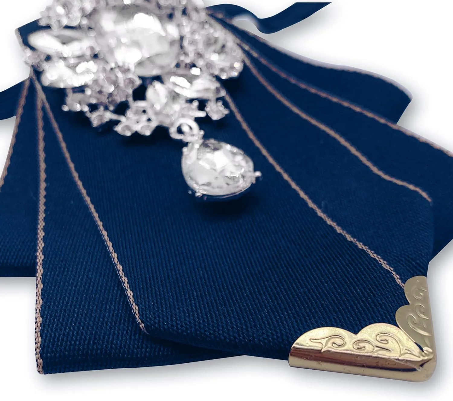 Pretied Bow Tie Brooch for Men Set Silk Vintage Crystal Bowties Men