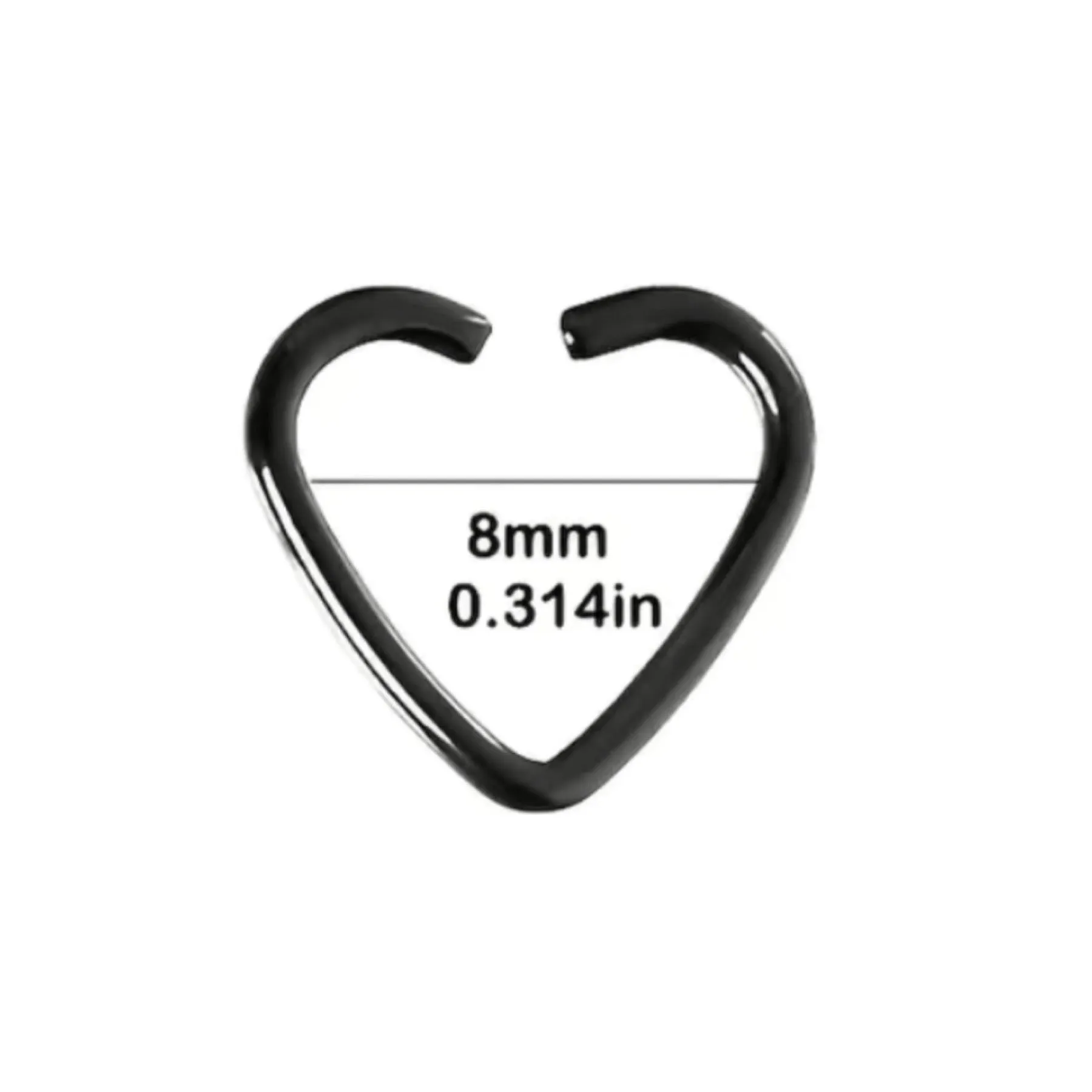 Rainbow Heart Fixed Hoop Earring