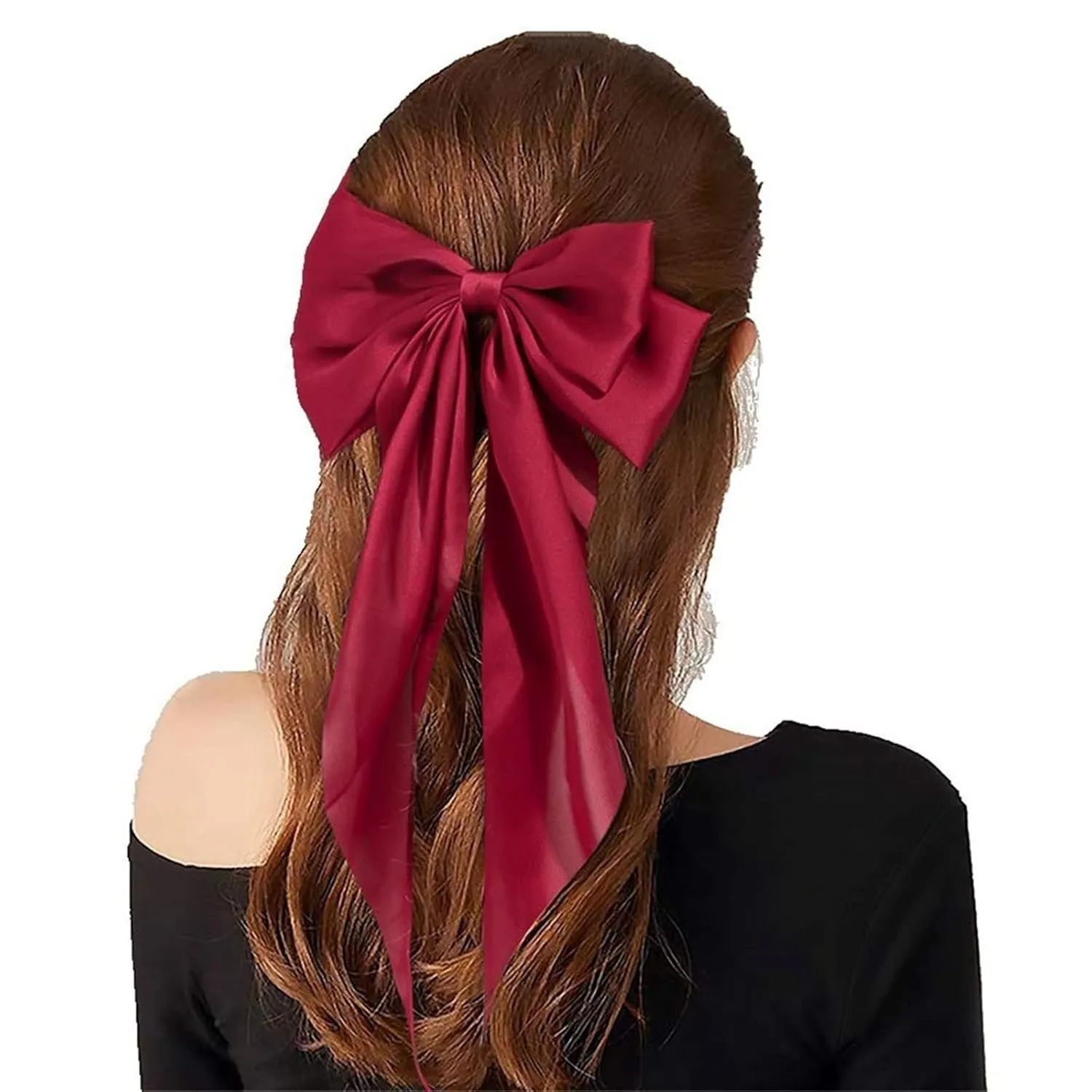 Ribbon Vintage Headwear Hairclip Satin Bow Bowknot Fashion Women hairbands for women's hair Hairpin Clip Headband Hairband