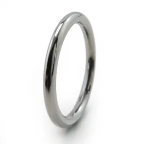 Round Stackable Titanium Rings